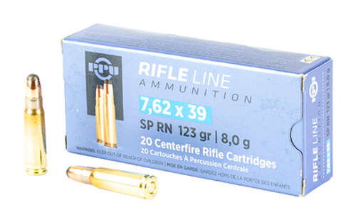 Ammunition Prvi Partizan Rifle 7.62x39mm PPU 7.62X39 SP 123GR 20/1000